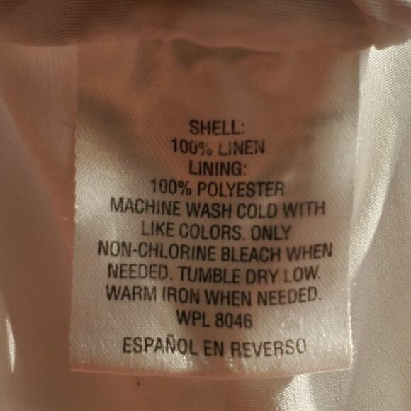 Charter Club White 100% Linen Wide Leg Drawstring Pants XL - Picture 7 of 7